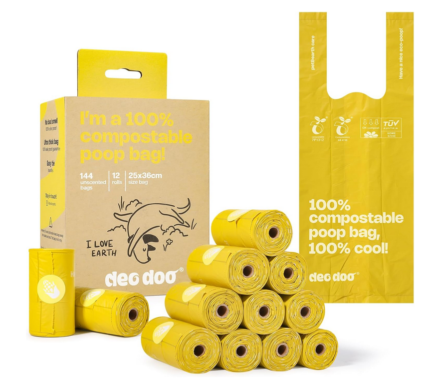 DeoDoo Compostable — bolsas 100% compostables para heces de perros